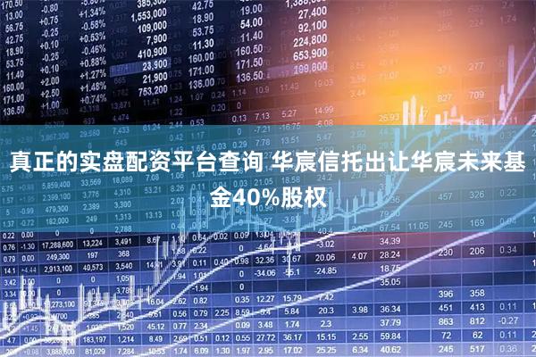 真正的实盘配资平台查询 华宸信托出让华宸未来基金40%股权